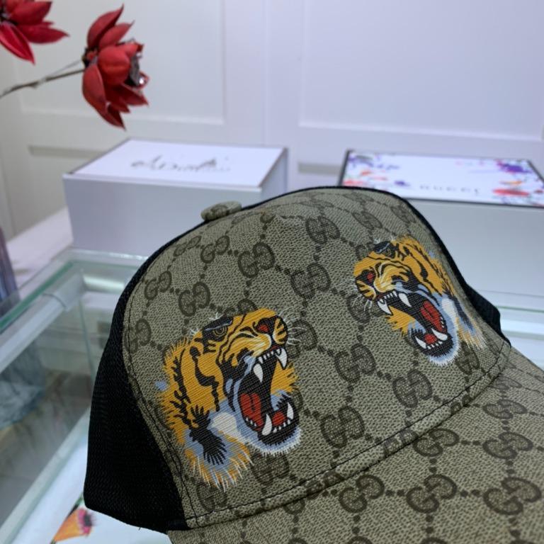 Tigers print GG Supreme baseball hat, Men's Fashion, Watches