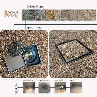 Toilet floor trap 10x10cm (option to have pebble infill)