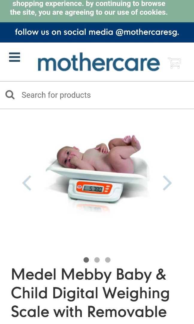 Baby weighing shop scales mothercare