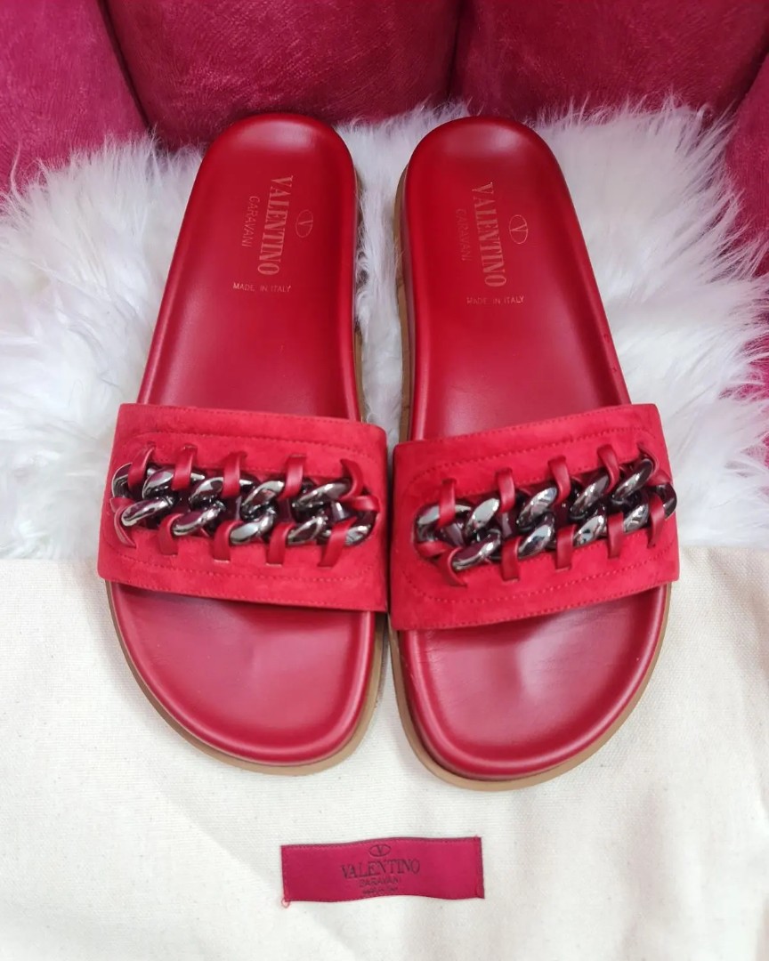 Valentino red slides deals
