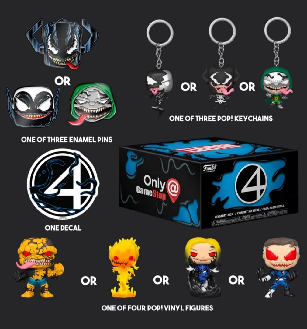 Venom Fantastic Four Funko Pop Mystery Box Gamestop Exclusive Chance at chases 