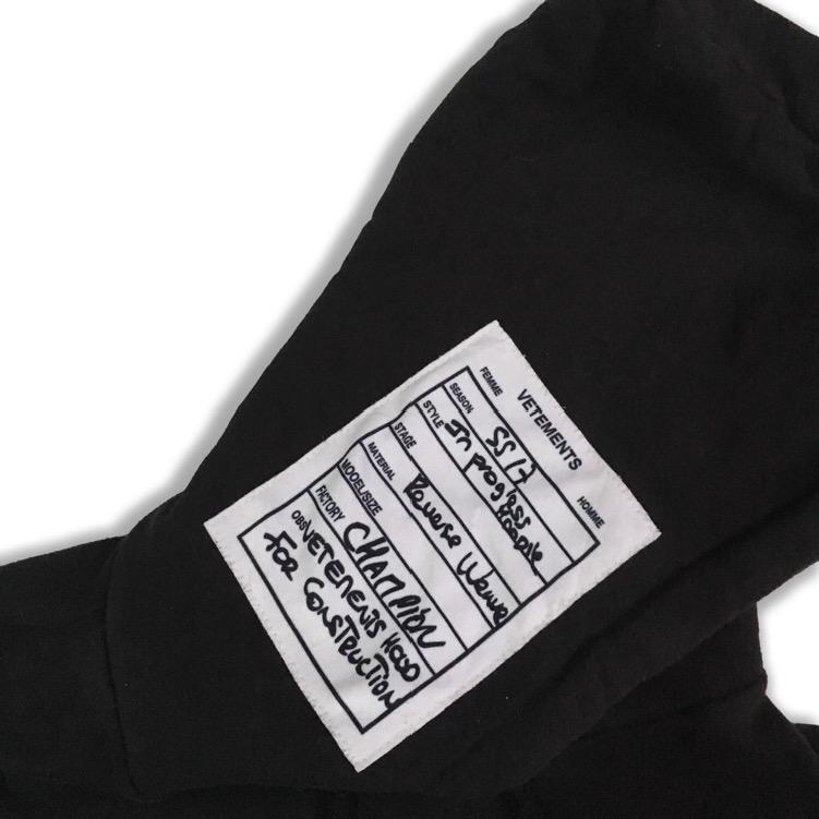 Vetements x Champion SS17 “IN PROGRESS HOODIE”, Men's Fashion