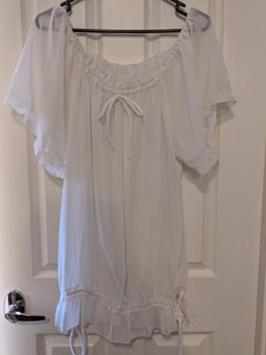 White chiffon top