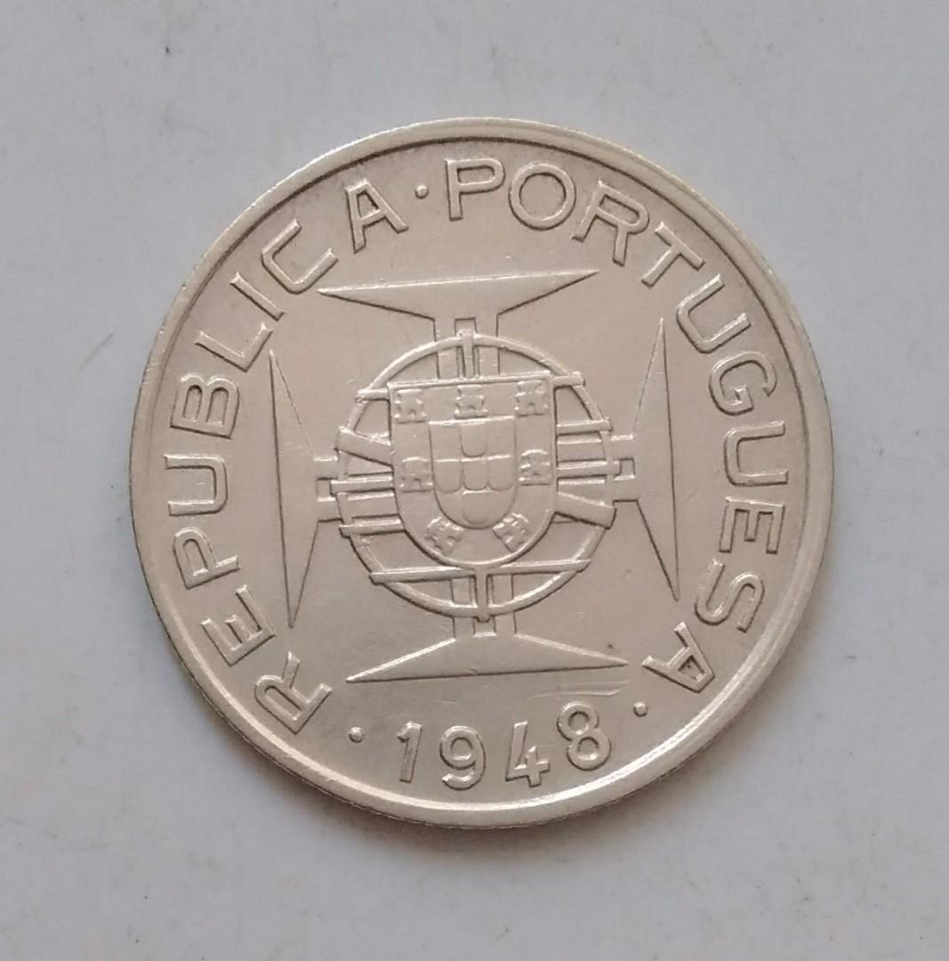 1948年葡屬東帝汶50分流通銀幣, 興趣及遊戲, 收藏品及紀念品, 錢幣- Carousell