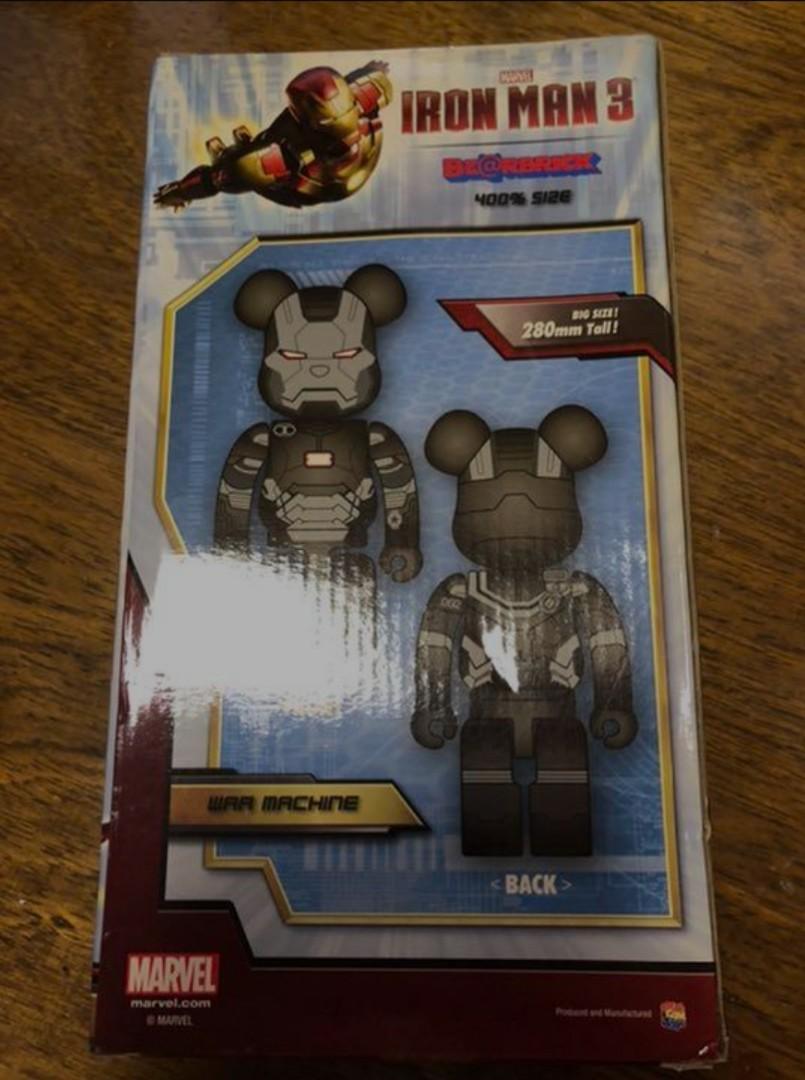 400% BE@RBRICK bearbrick War machine ironman 鋼鐵俠3, 興趣及遊戲 