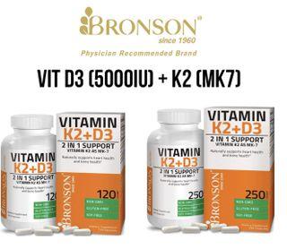 ❤️❤️ PROMO: BRONSON Vitamin K2 (MK7)+ D3 (5000iu)