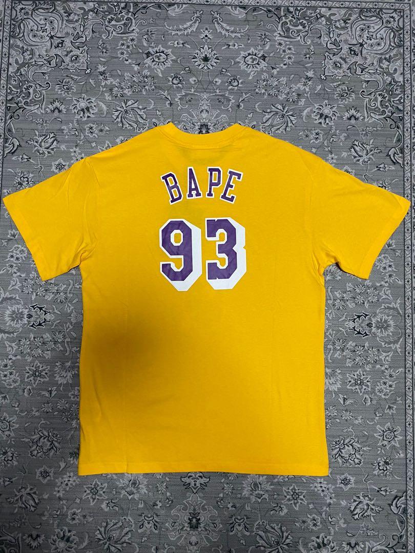 Bape x mitchell & ness lakers tee outlet