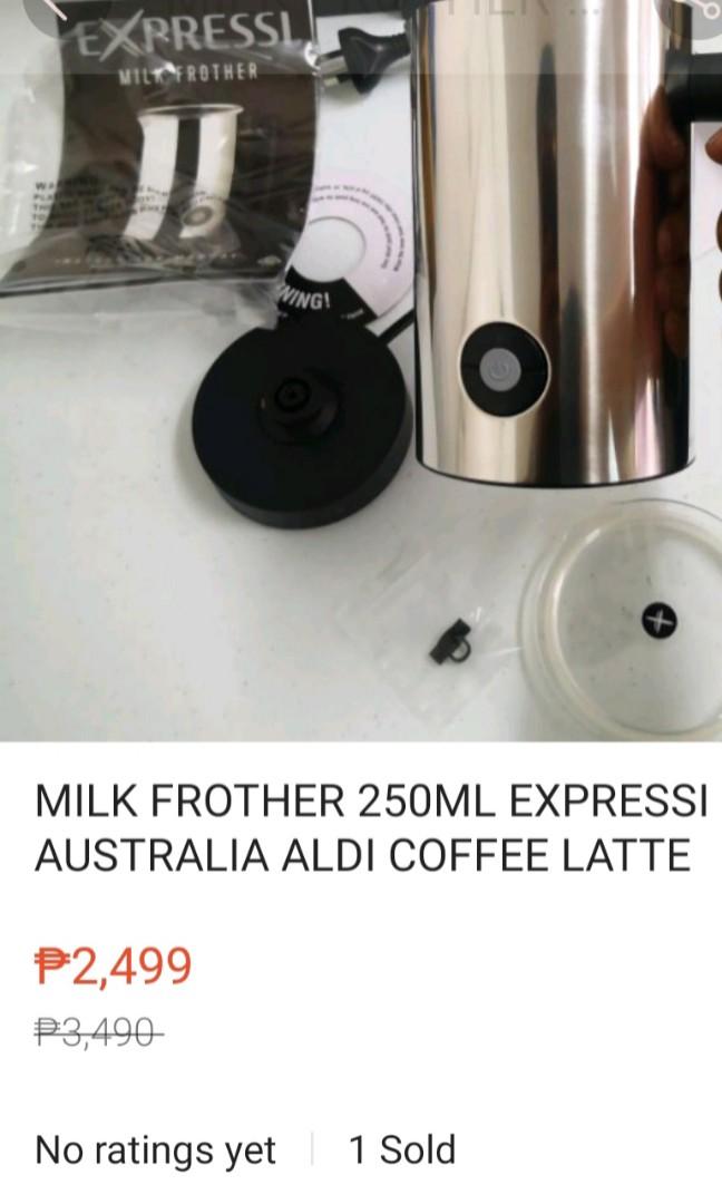 Aldi Expressi Milk Frother, 250ml, TV & Home Appliances, Kitchen