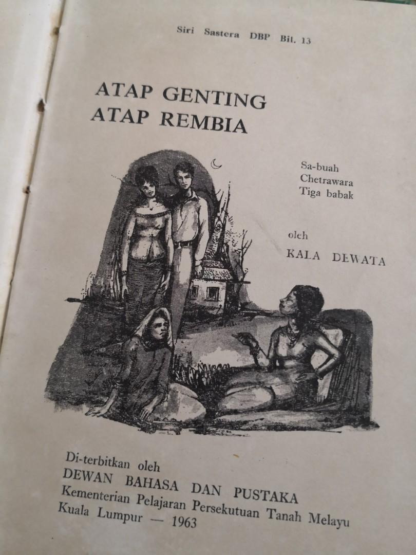 Atap Genting Atap Rembia Oleh Kala Dewata Cetakan Pertama 1963 Hobbies And Toys Books 3311