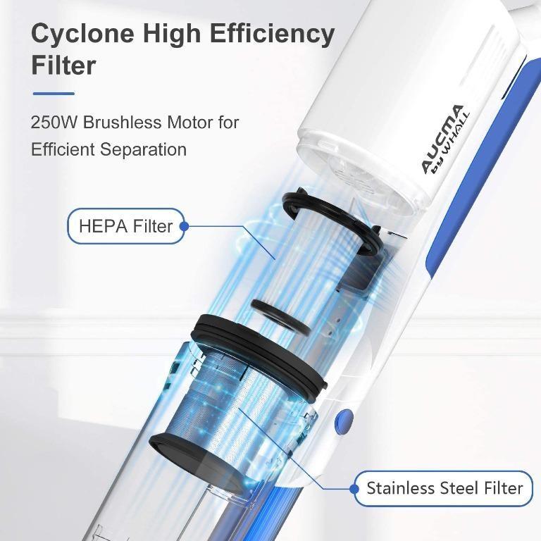 Aucma Cordless Stick Vacuum Cleaner (Black & Red), TV & Home Appliances