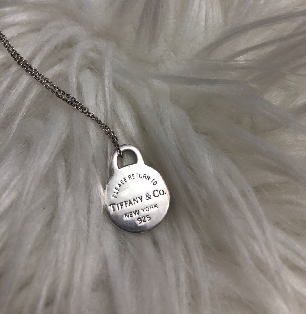 Tiffany and co round deals necklace
