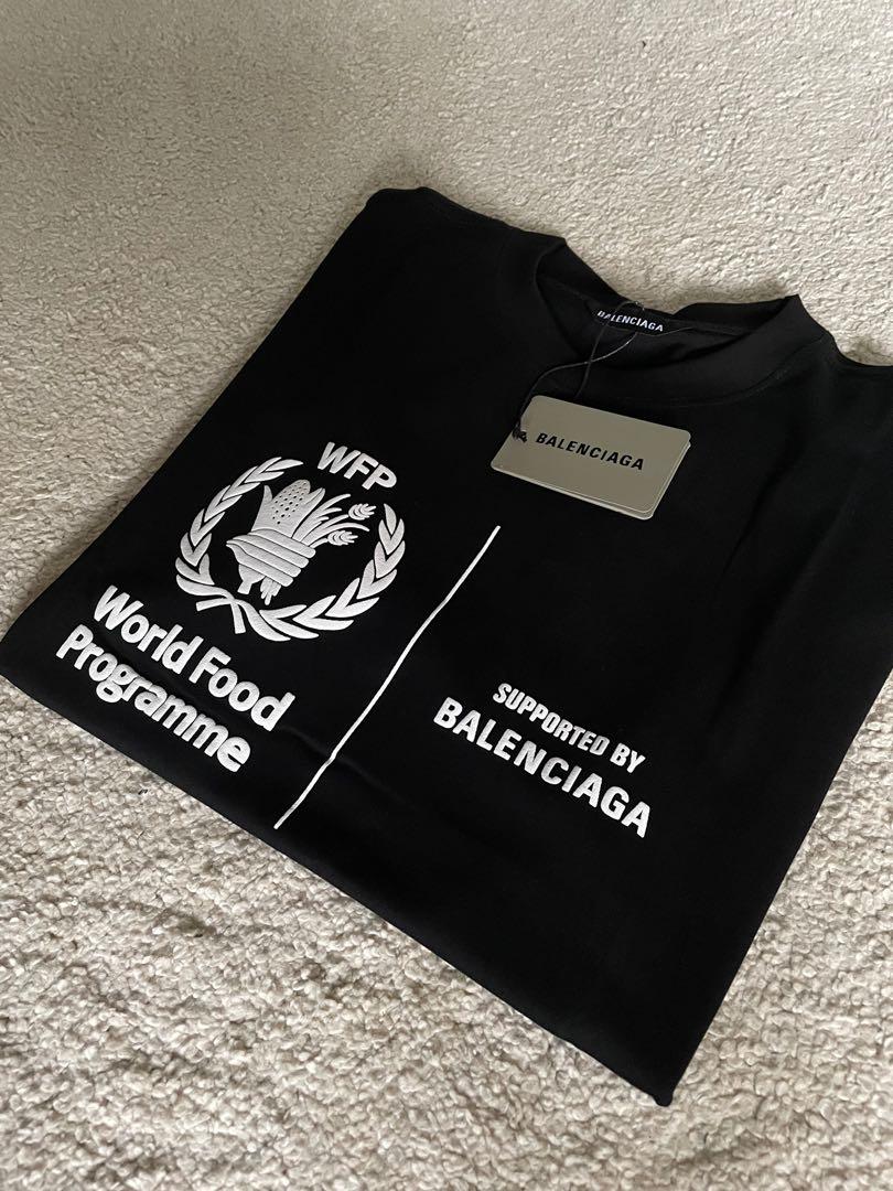 Balenciaga  World Food Programme Printed CottonJersey TShirt  Black  Balenciaga