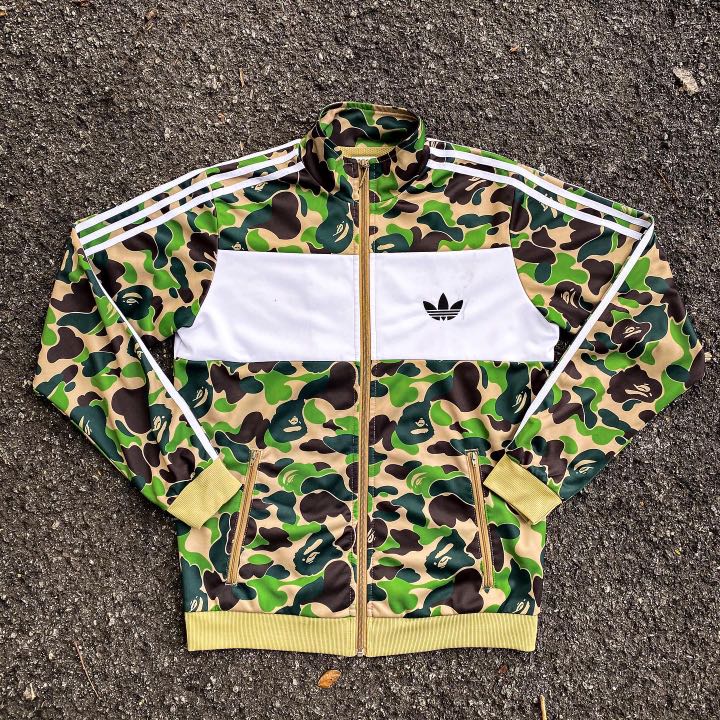 Bape x adidas abc camo track jacket black sales