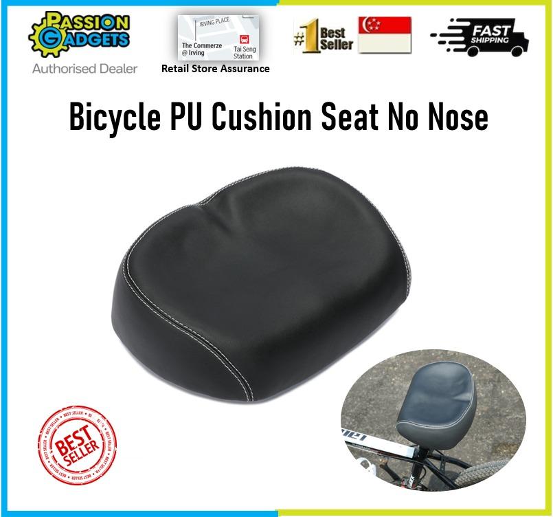 Bicycle Seat Half Semi Saddle No Nose Soft PU Cushion Comfortable Big Butt Saddle Shock Resistance Seat