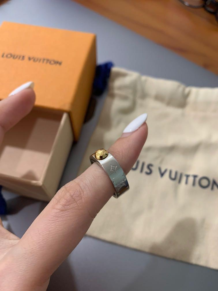 LOUIS VUITTON Nanogram Earrings Gold Brass