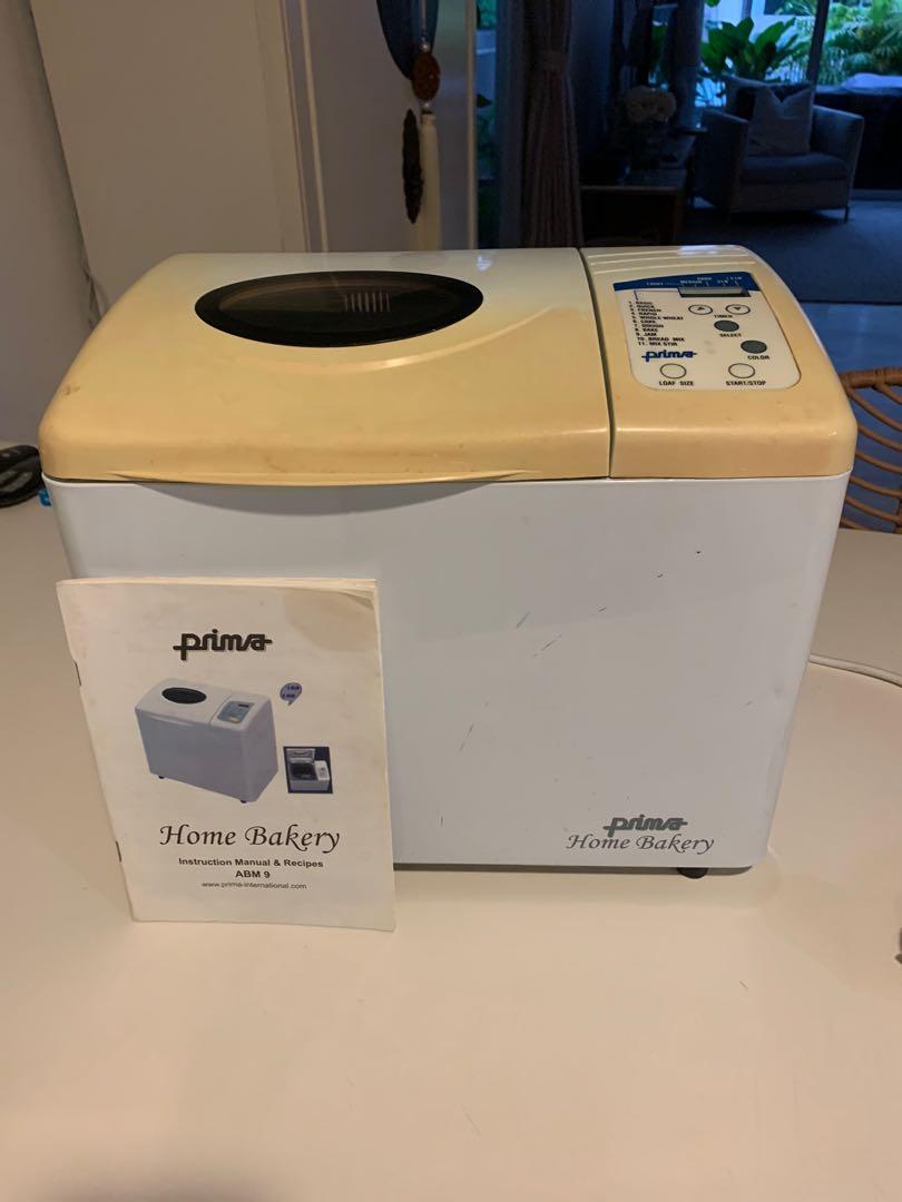 prima home bakery bread maker instructions