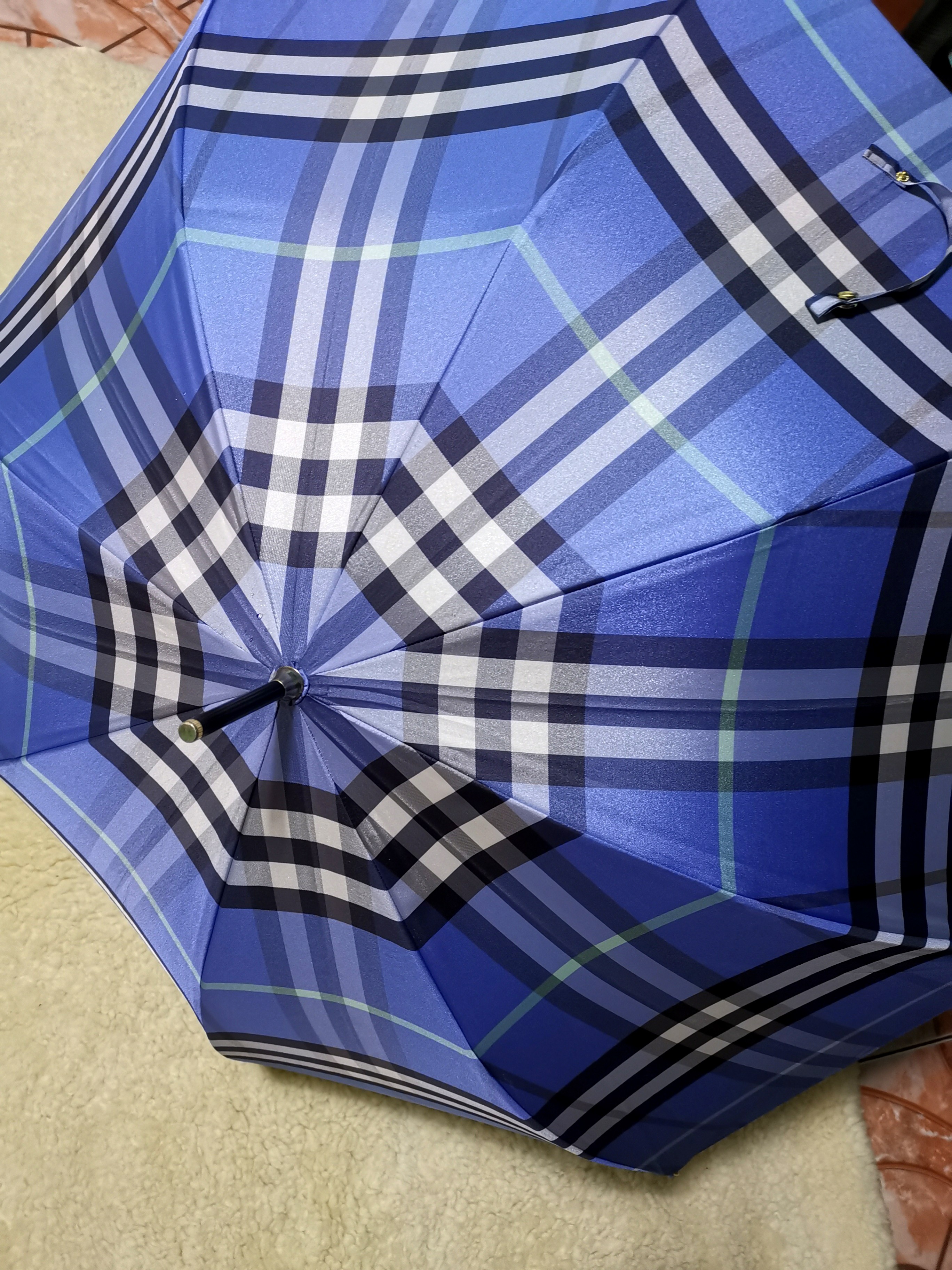 Burberry umbrella blue discount