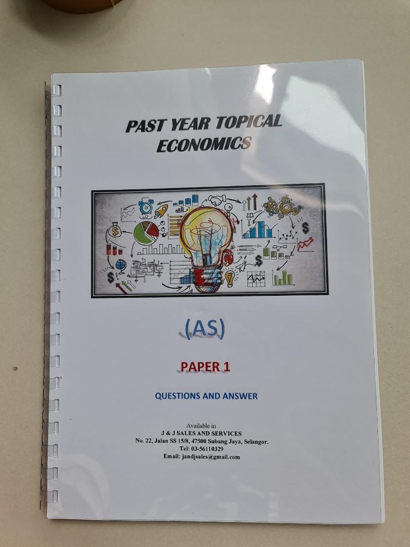 As Level Past Year Topical Questions Economics Books Stationery Books On Carousell