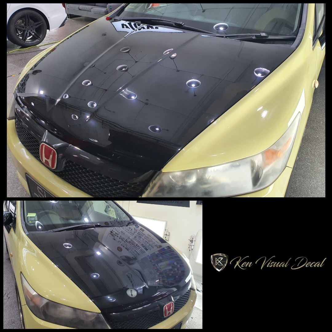 Car Wrap Honda Stream wrap ultra high gloss black, Car
