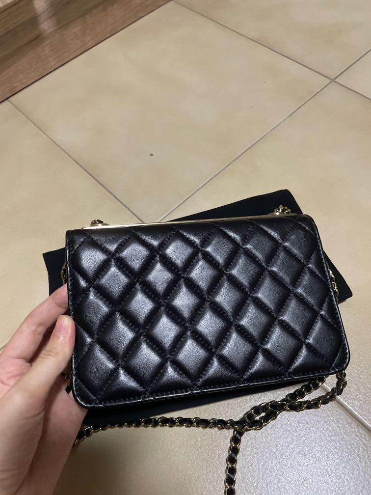 CHANEL, Bags, Chanel Mini Flap Bag Lambskin Goldtone Metal Black