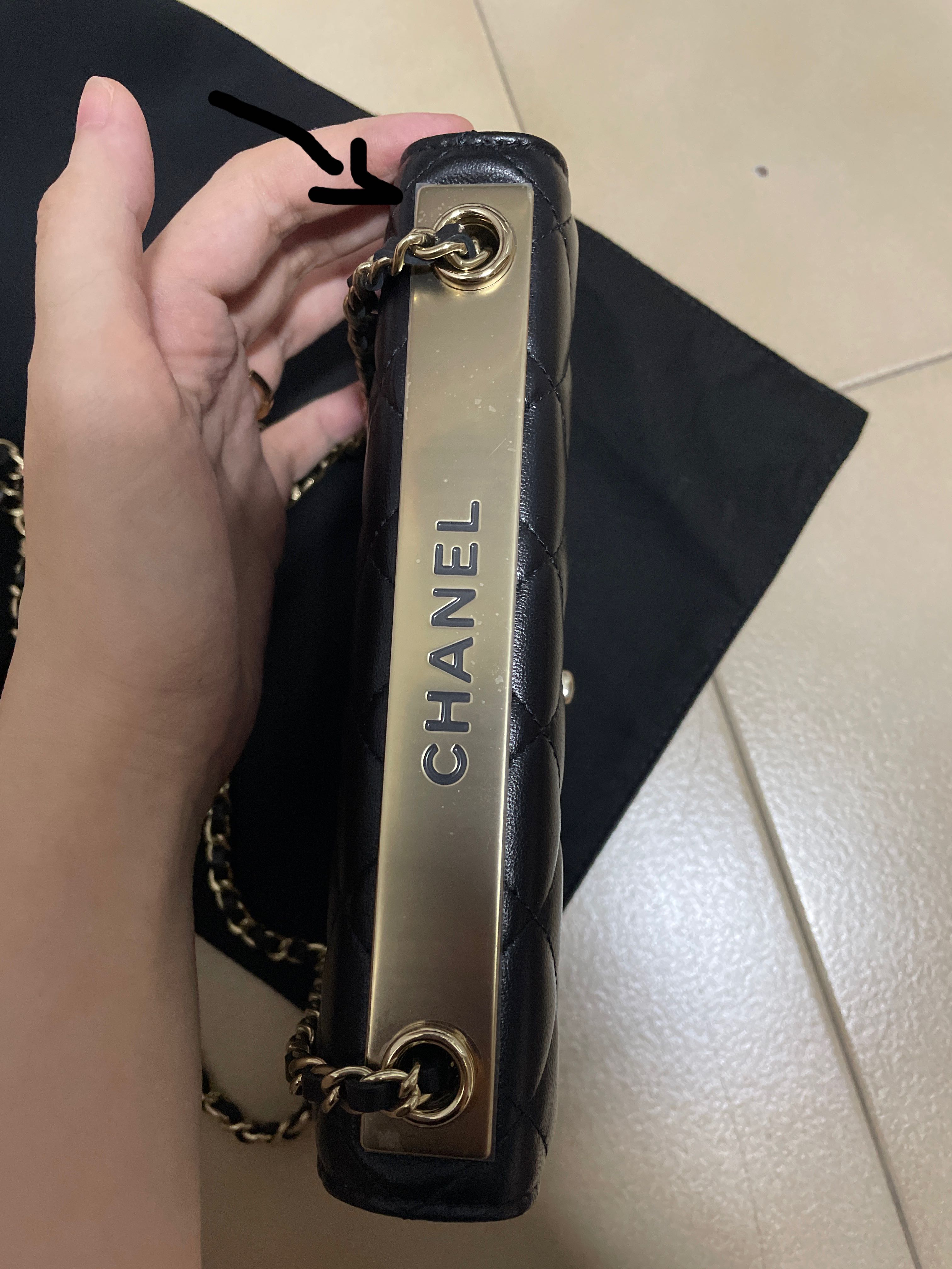 Chanel wallet on chain lambskin gold tone metal Women s Fashion Bags Wallets Shoulder Bags on Carousell