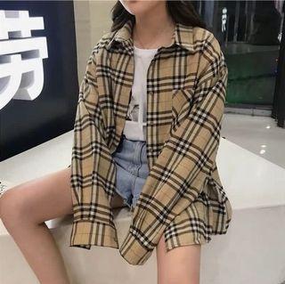 Checkered Brown  Outerwear