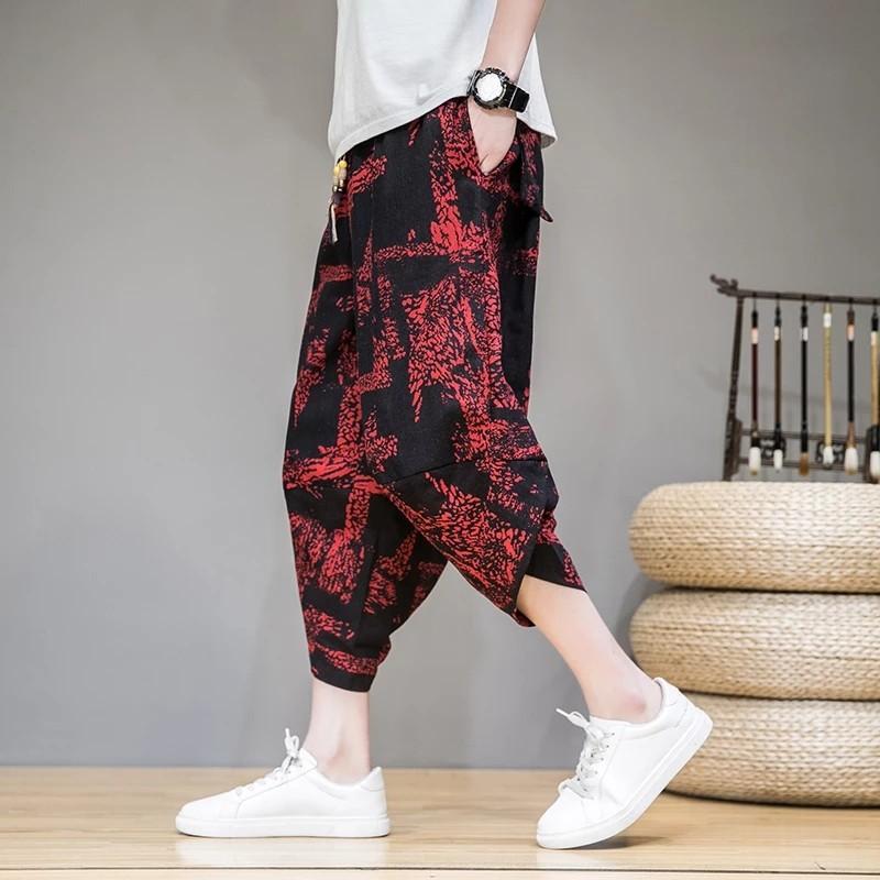 Yidouxian Linen Casual Harem Pants Men Joggers Man Summer Trousers Male Chinese  Style Baggy Pants 2023 Harajuku Clothe in 2023 | Harem pants men, Mens pants  casual, Linen casual