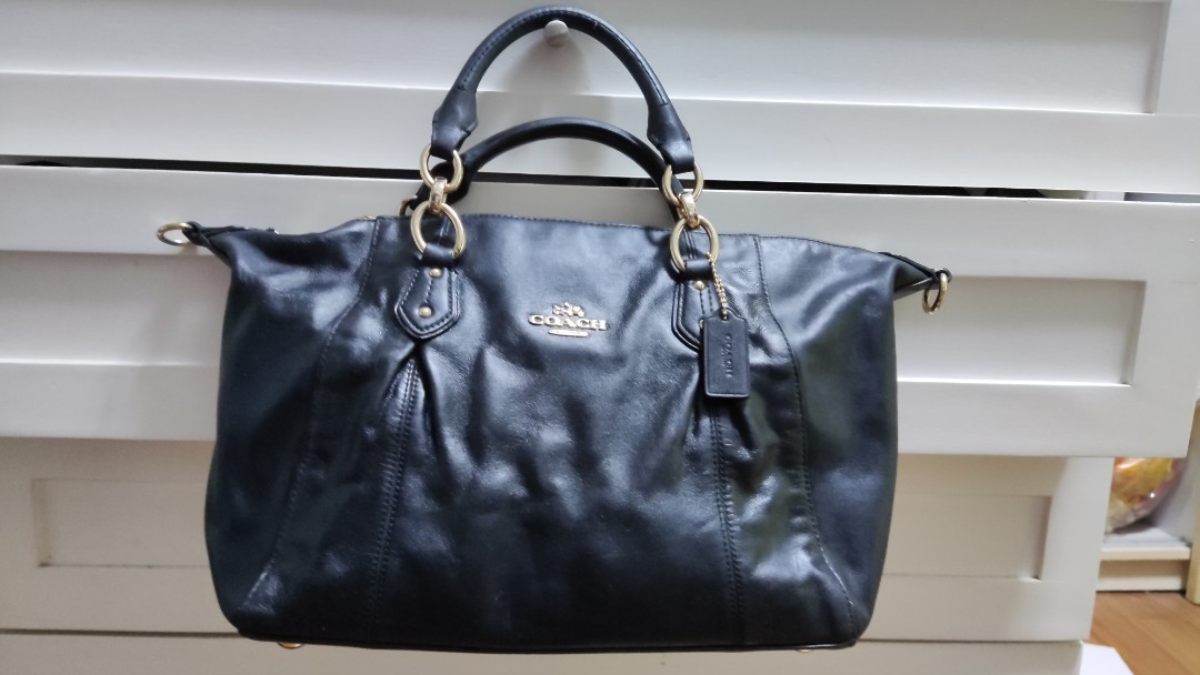 Coach leather tote online