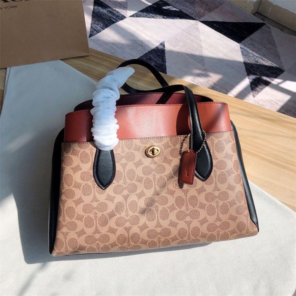Lora carryall in top colorblock signature canvas