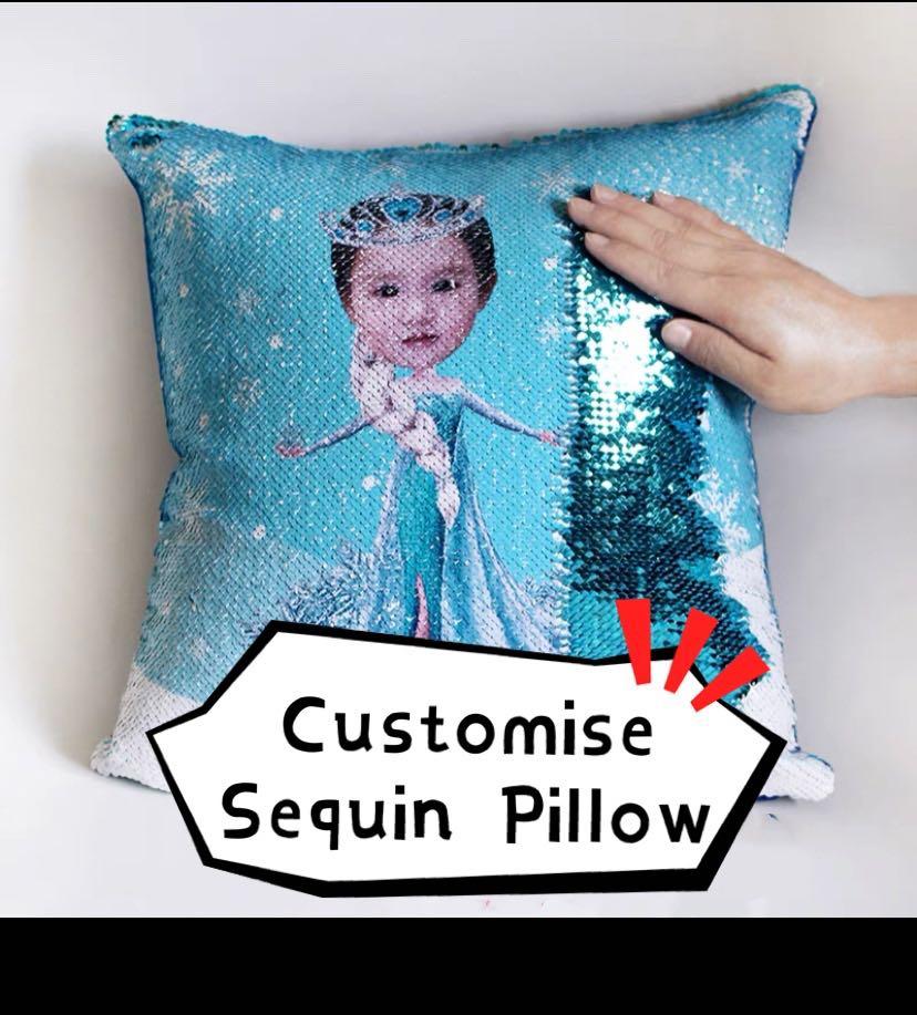 Double sequin pillow top