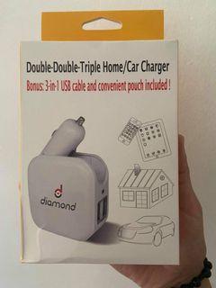 Double triple home/car charger