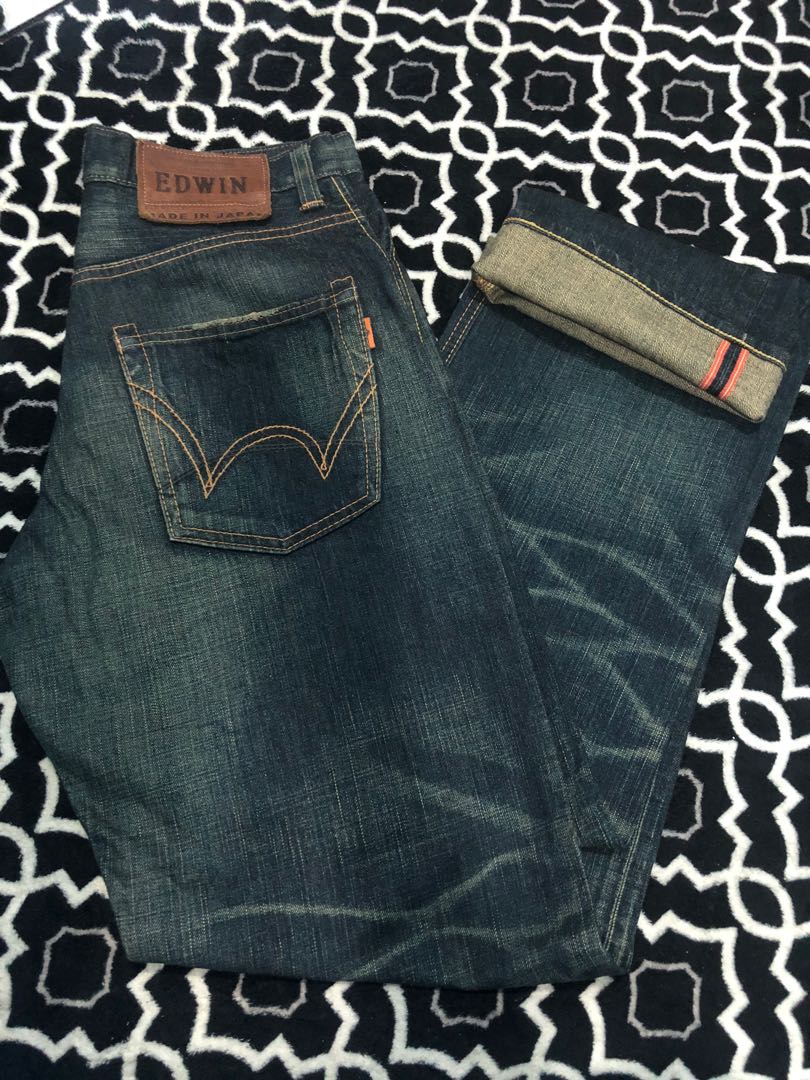 Edwin Denim Oren Tag Kepala Kain Men S Fashion Clothes Tops On Carousell<script async src=