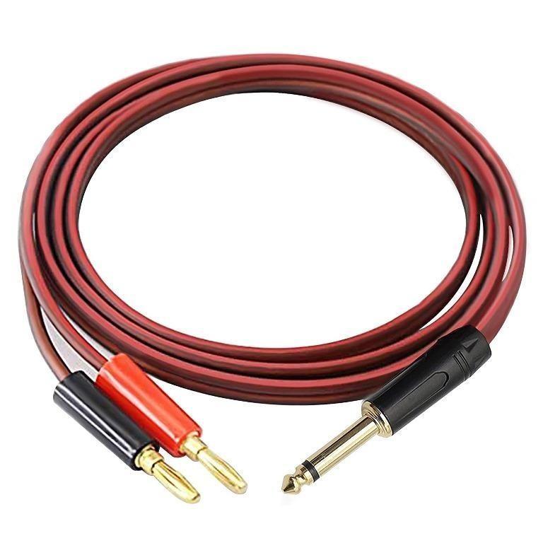 F2276 1 4 TS to Banana Plug 6.35mm TS Phono to Banana Plug Speaker