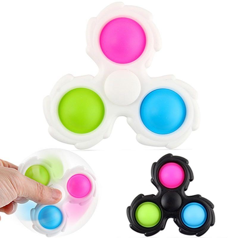 🔥SALE!! Good Quality Push Pop Bubble Sensory Fidget Toy, 3-pop Fidget Hand  Spinner