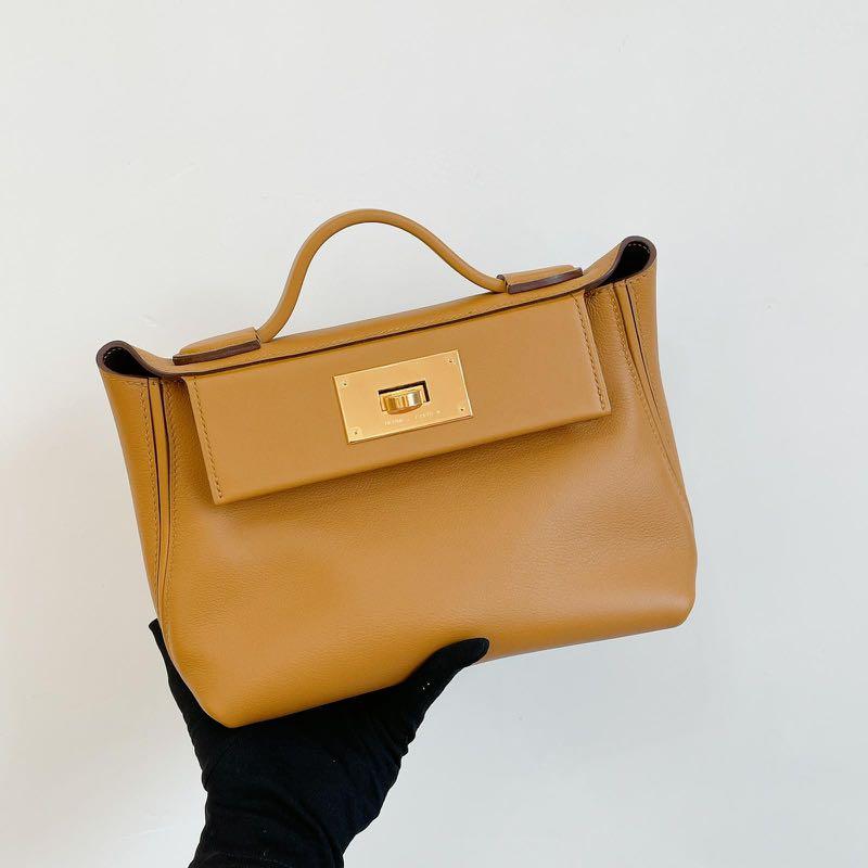 Hermes mini 2424 24 24 caramel sesame