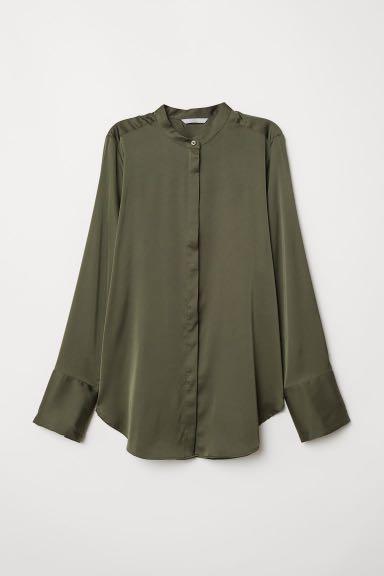 H and sale m green blouse