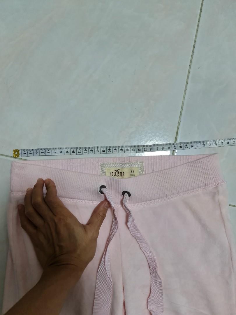 Hollister Light Pink Velvet boot cut sweat pants XS, Women's Fashion,  Activewear on Carousell