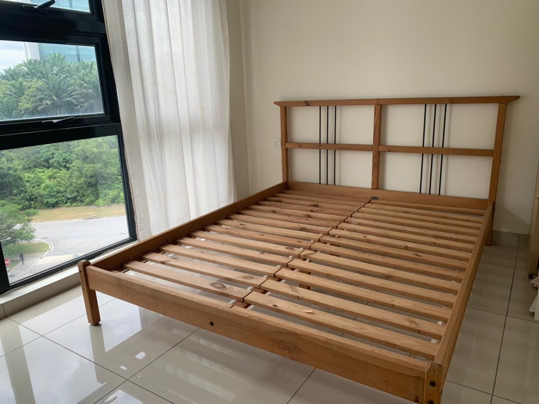 IKEA Double Bed Frame DALSELV, Furniture & Home Living, Furniture, Bed