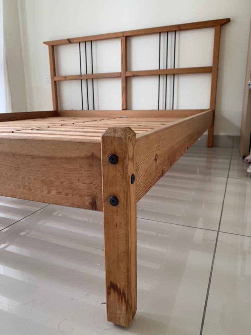 IKEA Double Bed Frame DALSELV, Furniture & Home Living, Furniture, Bed