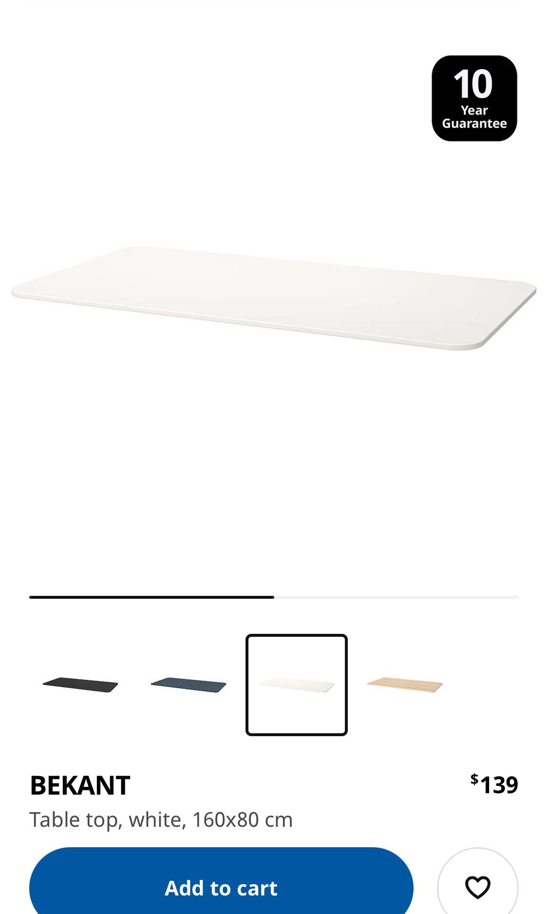 Ikea Table Top (BEKANT), Furniture & Home Living, Furniture, Tables