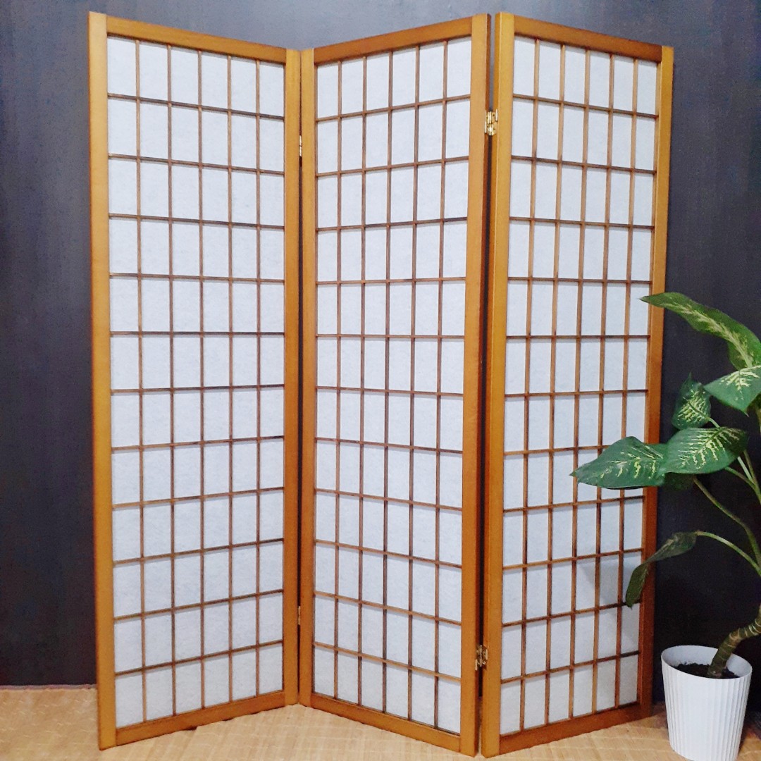 Japanese zen oriental room divider partition japandi grid screen