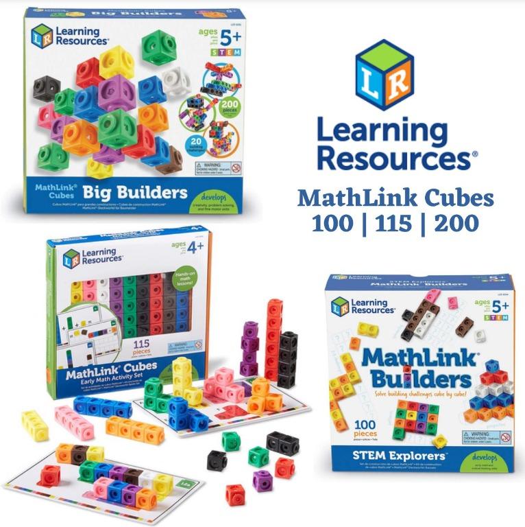 MathLink Cubes 100 Piece STEM Set 10 Colours and Activity Guide 