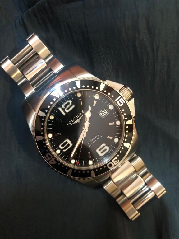 Longines HydroConquest 300M Black 41mm Automatic Used Full Set