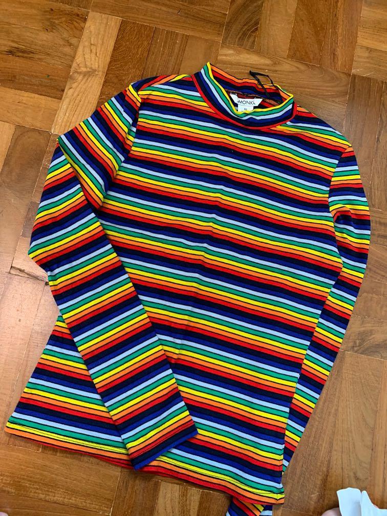 Rainbow long sleeve store turtleneck