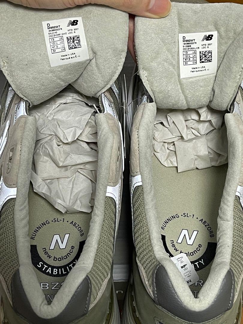 New balance x wtaps 992 us 13, 男裝, 鞋, 波鞋- Carousell