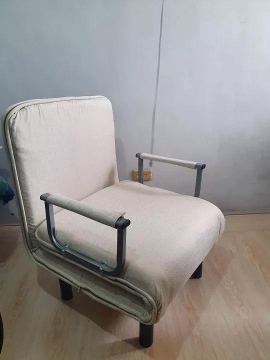 New Foldable Reclining Convertible Sofa Bed (Category: Chairs) located in Manila. Submitted by affordshopz (Listing ID 1109223589, Image 1). Description: Specific Use:Living Room Sofa COLOR: Khaki, Grey and Blue General Use: Home Furniture Material:Fabric, Steel + foam + Fabric Style:SOFA BED Regional Style:European style Type ::single sofa bed General usage sofa bunk bed Weight:16kg-42kg Open Width Size:68/80 Open Length:190cm Open Highth:26cm M