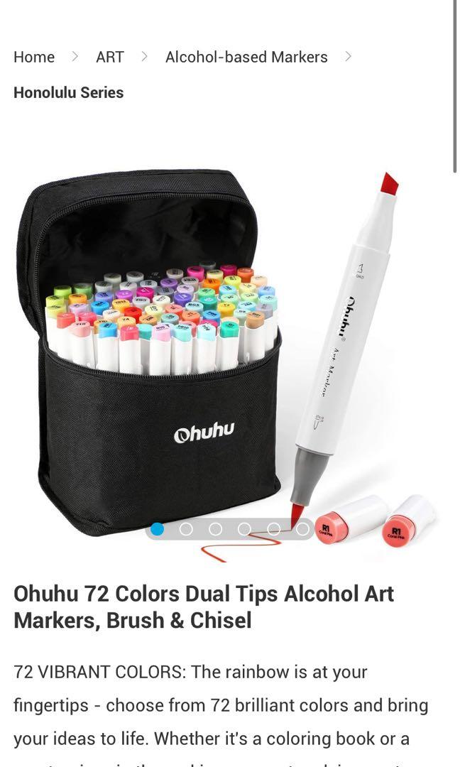 Ohuhu Honolulu 72 Colors Dual Tips Alcohol Art Markers – ohuhu