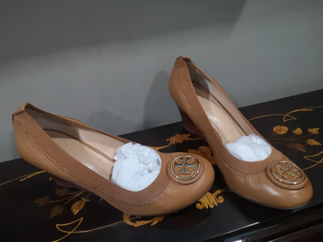 Original Tory Burch Wedge Heels Platform Shoes Slide Sandals