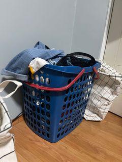 Plastic laundry basket hamper big size