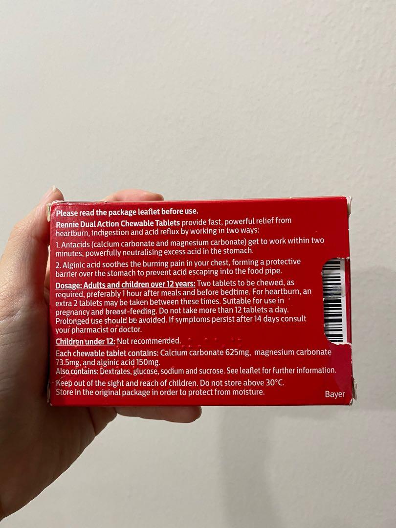 Rennie Chewable Tablets, Health & Nutrition, Health Supplements, Sports & Fitness Nutrition on